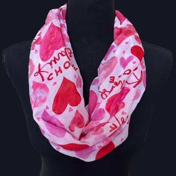 Valentine's Day Super Cute Scarf - Love Life Choose Kindness - Picture 6 of 6